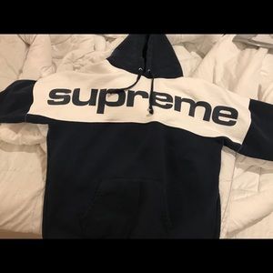 Supreme Navy Blue Box Hoodie
